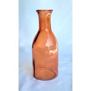 Vintage Orange Glass Bud Vase